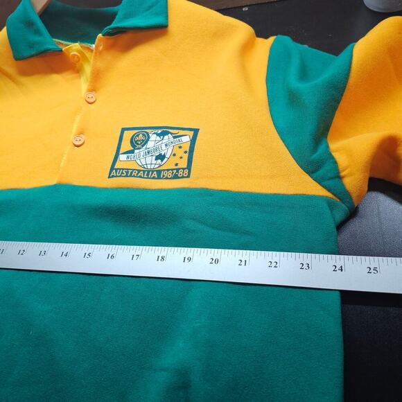 Vintage World Jamboree Mondial Australia Sweater Men XL Green Preppy Boy Scouts - Picture 7 of 8